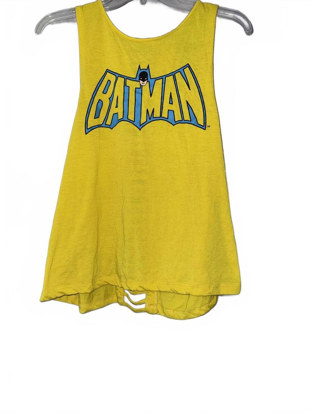 Vintage Batman Ladies Small Yellow Back Ladder Cutout Tank Top